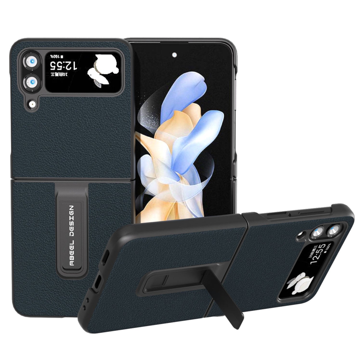 ABEEL pro Samsung Galaxy Z Flip4 5G originální pouzdro na PC z hovězí kůže skládací kryt stojánku ABEEL pro Samsung Galaxy Z Flip4 5G originální pouzdro na PC z hovězí kůže skládací kryt stojánku